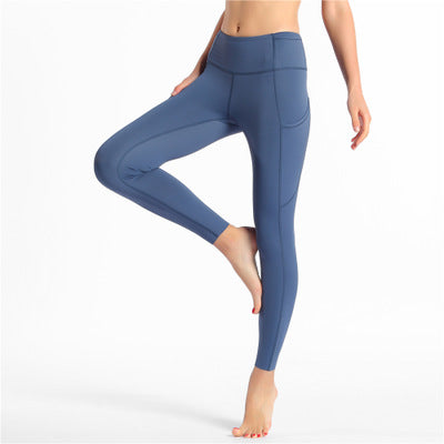 Printed stretch yoga trousers sweatpants - Blue Force Sports