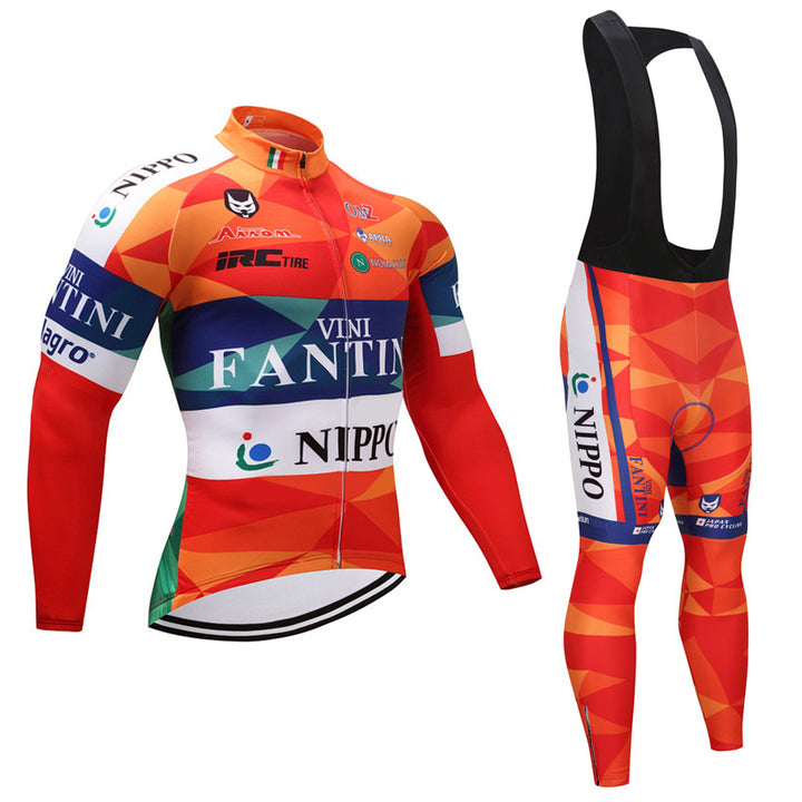 Cycling Jersey Long-sleeved Suit Warmth Thin Section - Blue Force Sports