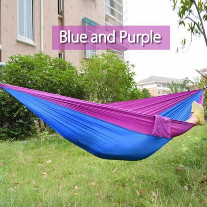 Backpacking Hammock - Portable Nylon Parachute Outdoor Double Hammock - Blue Force Sports