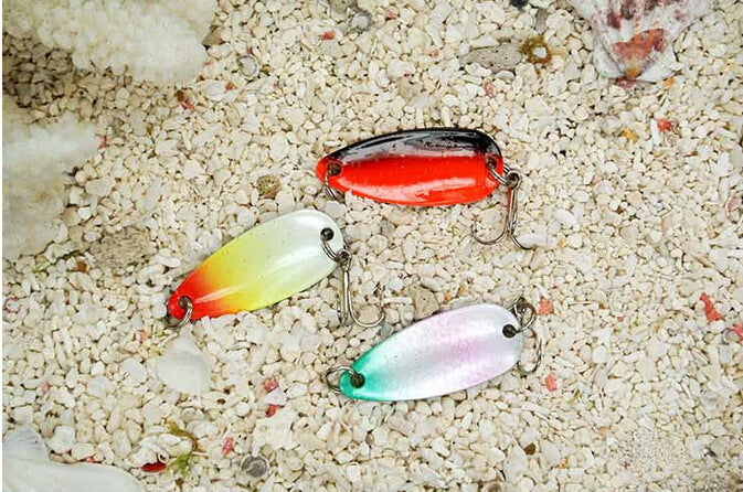 Metal Sheetmetal Lures Set 30x Spinnerbait Fishing Hard Lure Pike Salmon Bass Card 2 Fish Bait Hook Fishing Tackle spinners - Blue Force Sports