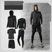 Running quick-drying basketball sports suit five-piece training suit - Blue Force Sports