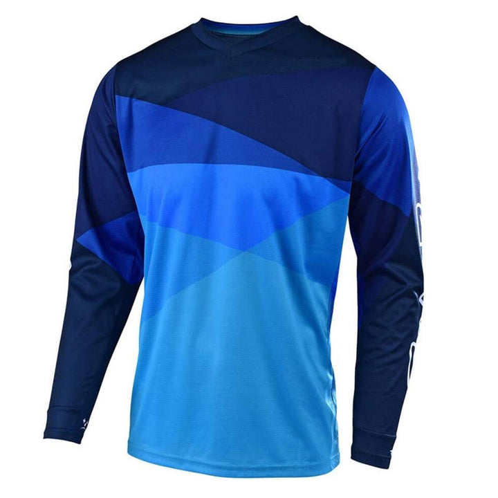 Mountain Bike Cycling Jersey Jacket Men's Long-Sleeved Off-Road Motorcycle Shirt - Blue Force Sports