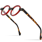 Retro Round Transparent Red Myopia Lens Frame - Blue Force Sports