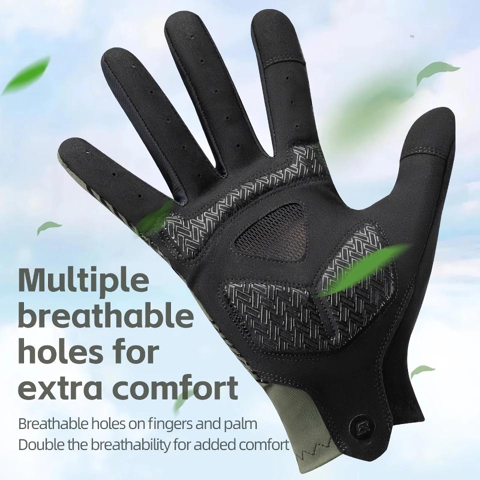 Atmungsaktive Fahrradhandschuhe mit Vollfinger-Design, Unisex