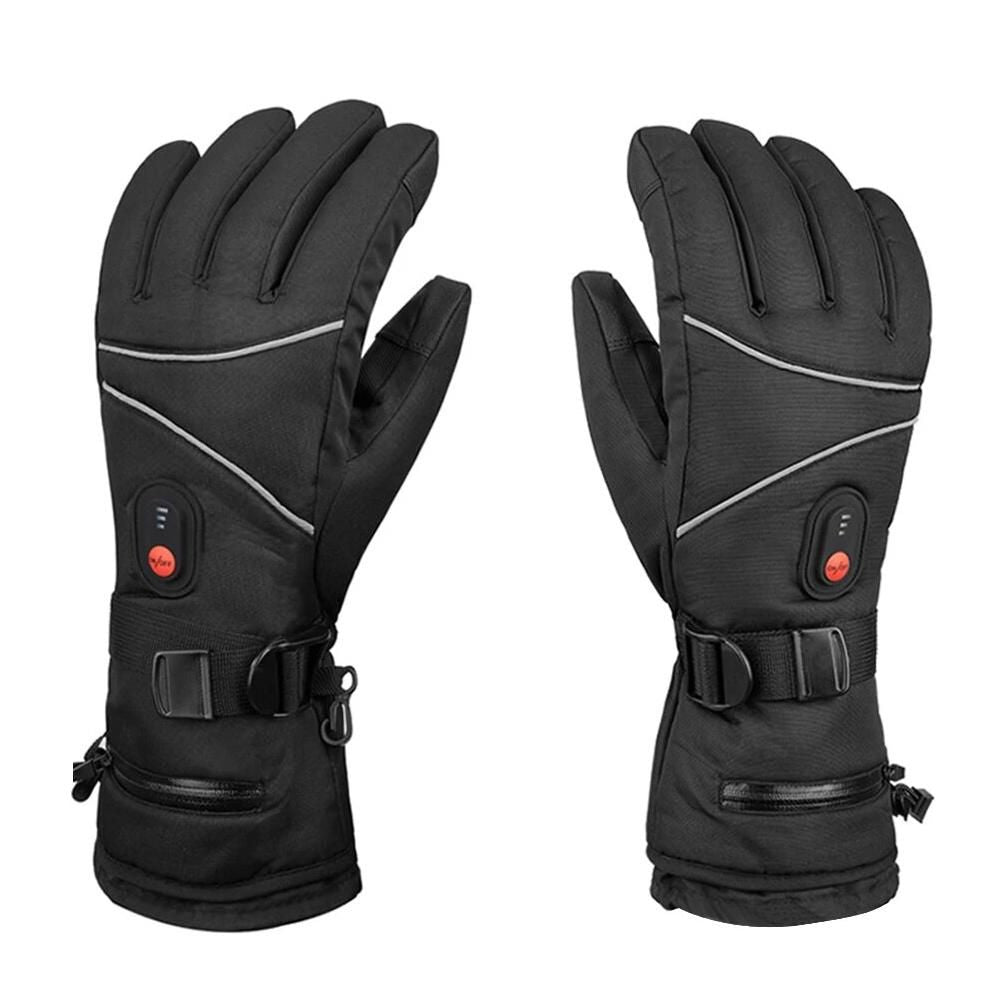Guantes eléctricos calefactables, resistentes al agua y al viento, con pantalla táctil