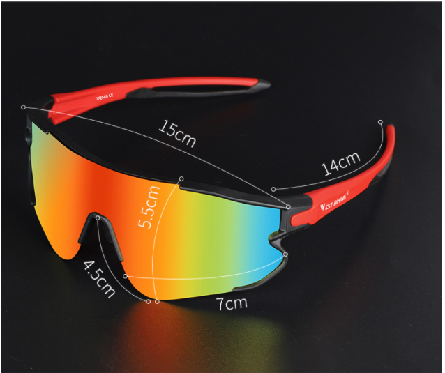 Polarized light discoloration and windproof riding glasses - Blue Force Sports