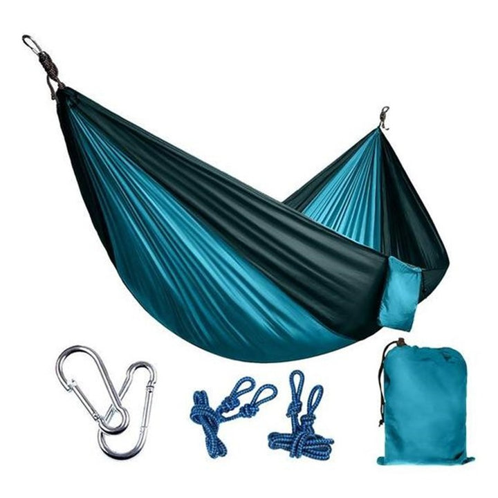 Backpacking Hammock - Portable Nylon Parachute Outdoor Double Hammock - Blue Force Sports