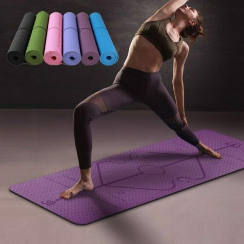 TPE Yoga Mat Non Slip Carpet Environmental Fitness 183*61cm - Blue Force Sports