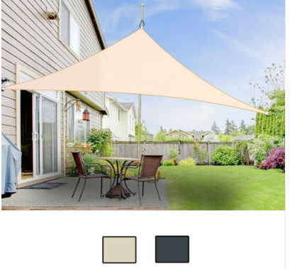 Outdoor sunshade triangle canopy rain canopy landscape sunshade sunshade canopy - Blue Force Sports