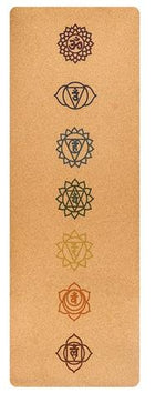 7 Chakra Cork Yoga Mat - Blue Force Sports