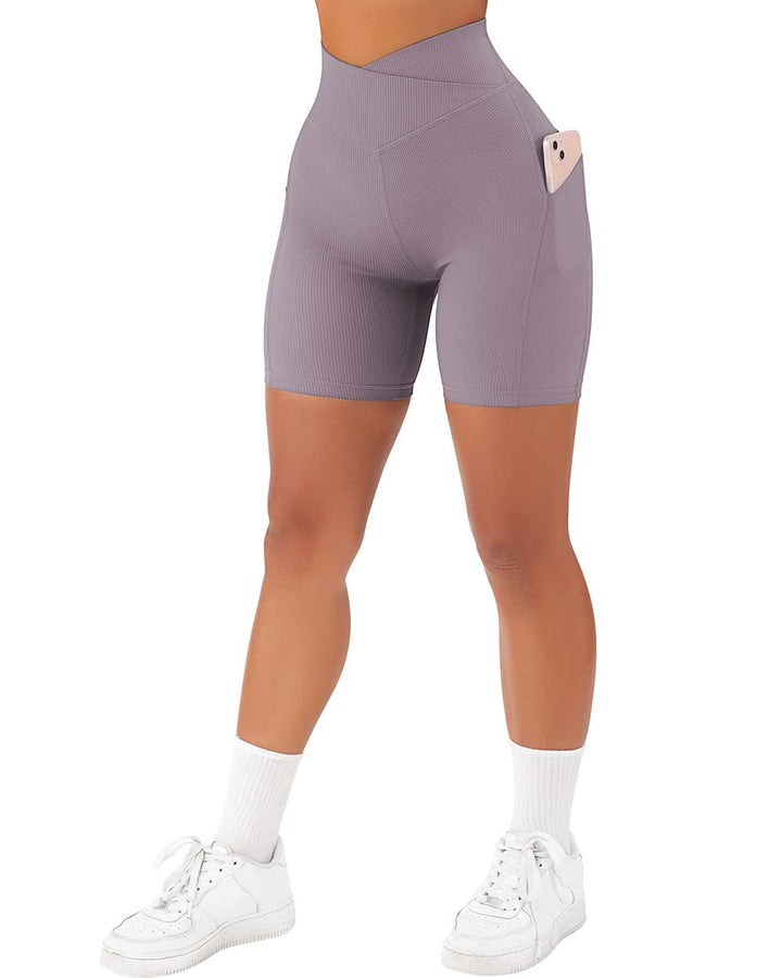 Women's Cross Sports Tight Short Belt Pockets - Blue Force Sports