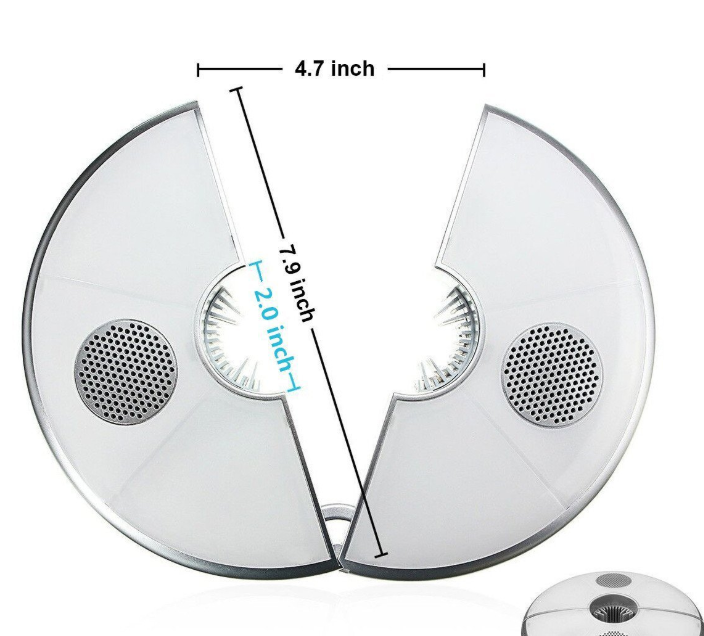 Colorful rhythm Bluetooth umbrella light LED tent light Outdoor multi-function USB charging camping light - Blue Force Sports