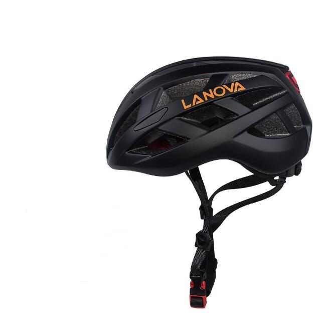 Male and female one-piece bicycle riding helmet with light - Blue Force Sports