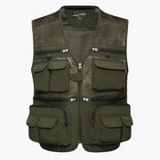 Multi-pocket Men's Professional Photography Vest - Blue Force Sports