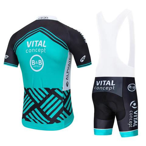 Vital Sports Men's Black JERSEY SHORTS Bib Set - Blue Force Sports