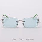 Rimless cut edge sunglasses - Blue Force Sports