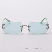 Rimless cut edge sunglasses - Blue Force Sports