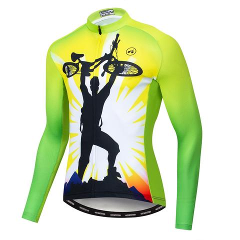 Customizable Men's Long Sleeve Cycling Jerseys With Fleece - Blue Force Sports