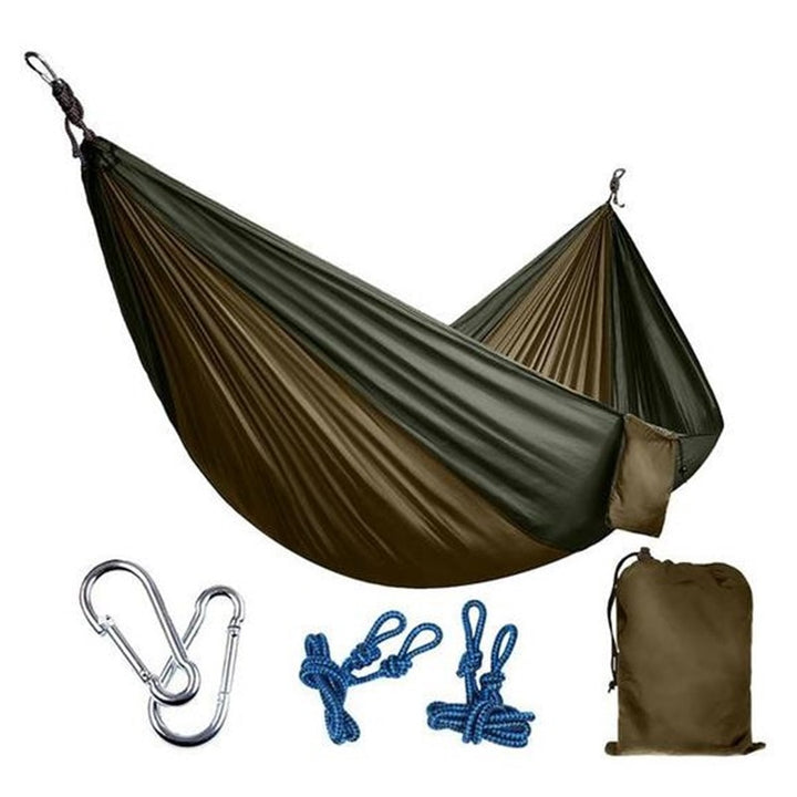 Backpacking Hammock - Portable Nylon Parachute Outdoor Double Hammock - Blue Force Sports