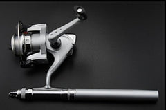 Pen pole suit Mini Mini spinning wheel fishing rod telescopicshort fishing rod - Blue Force Sports