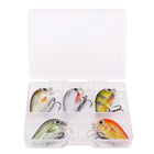 5 stücke Mini Bass Angeln Köder Set 3cm Topwater Crankbait Wobbler für Hecht