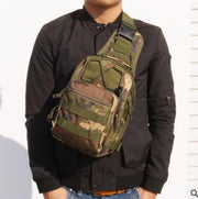 Hot Style Canvas Riding Pack Camouflage Field Sports Small Chest Bag Single Shoulder Oblique Cross Outdoor Tactical Package. - Blue Force Sports