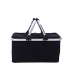 30L Large Folding Picnic Camping Insulated Cooler Hamper Storage Basket Bag - Blue Force Sports