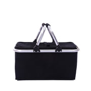 30L Large Folding Picnic Camping Insulated Cooler Hamper Storage Basket Bag - Blue Force Sports