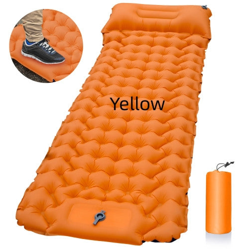 Outdoor Camping Travel Portable Inflatable Cushion Built-in Foot Inflatable - Blue Force Sports