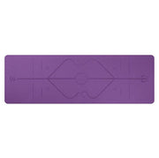 Non Slip TPE Yoga Mat Position Line Beginner - Blue Force Sports