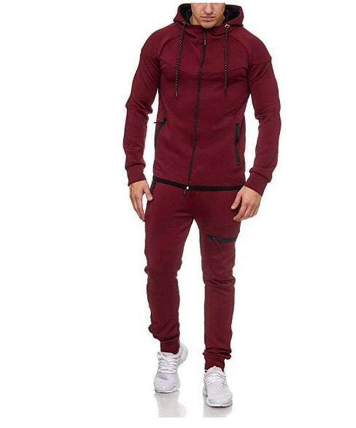 Fitness casual wear with solid color zipper decoration - Blue Force Sports