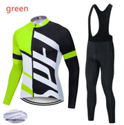 Cycling jersey plus velvet warm long sleeves - Blue Force Sports