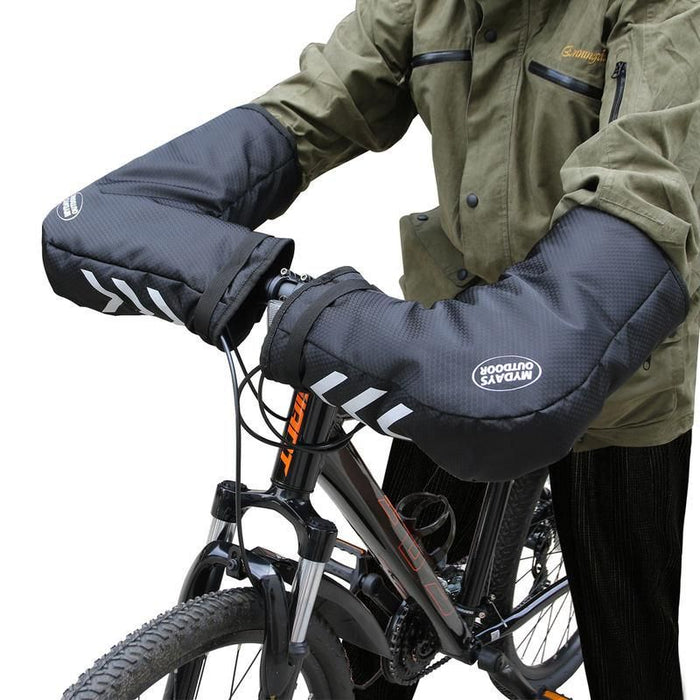 Reflective Winter Cycling Handlebar Mitts