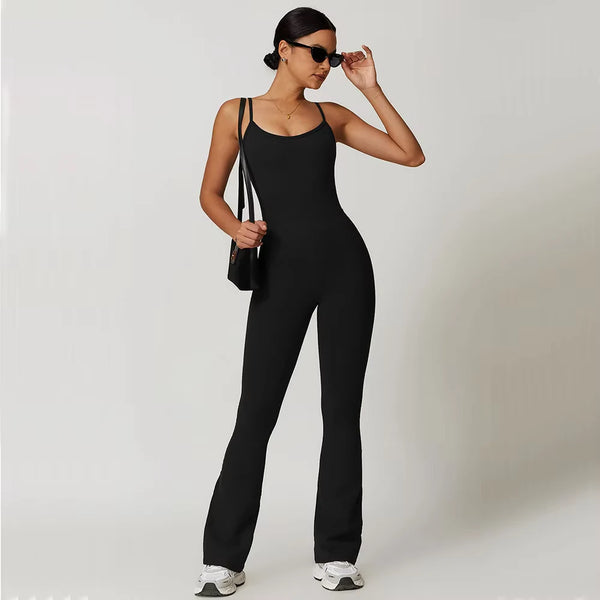 Stretch-Fitness-Jumpsuit für Damen