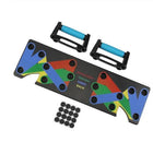 9 in 1 Push Up Rack Training Board ABS abdominal Muscle Trainer Sports Home Fitness Equipment for body Building Workout Exercise - Blue Force Sports