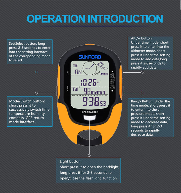 Outdoor navigation altimeter - Blue Force Sports