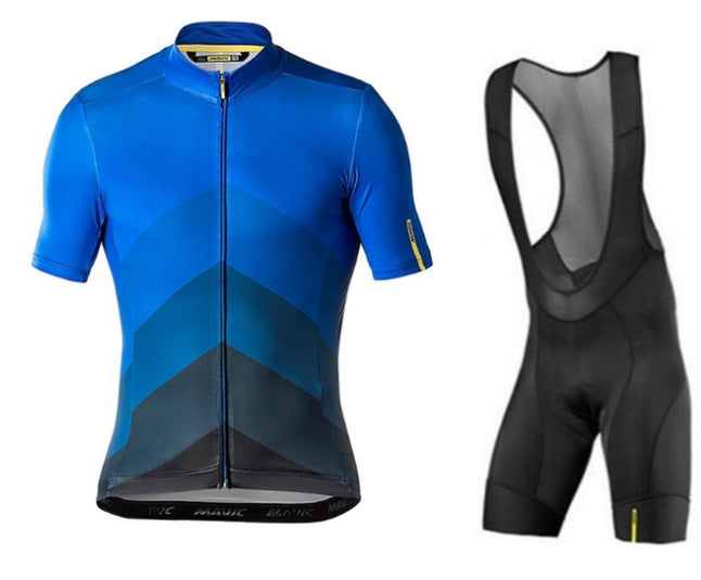 Mavic short-sleeved bib cycling jersey suit - Blue Force Sports