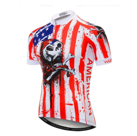 Weimostar skull jersey men's pirate jersey - Blue Force Sports