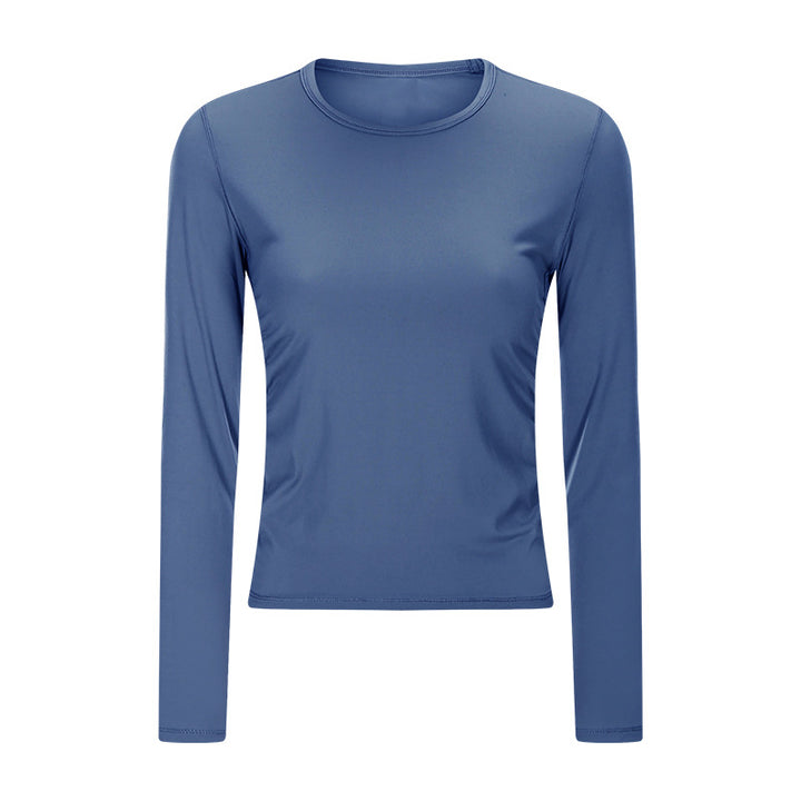 Women's stretch round neck sports t-shirt top - Blue Force Sports
