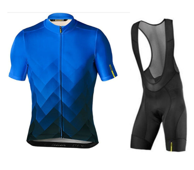 Mavic short-sleeved bib cycling jersey suit - Blue Force Sports