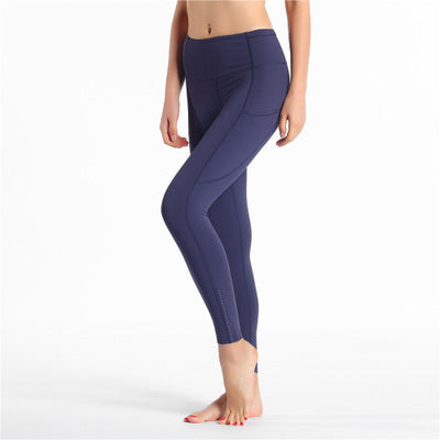 Printed stretch yoga trousers sweatpants - Blue Force Sports