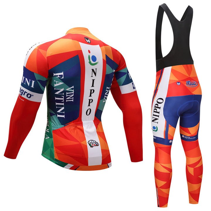 Cycling Jersey Long-sleeved Suit Warmth Thin Section - Blue Force Sports