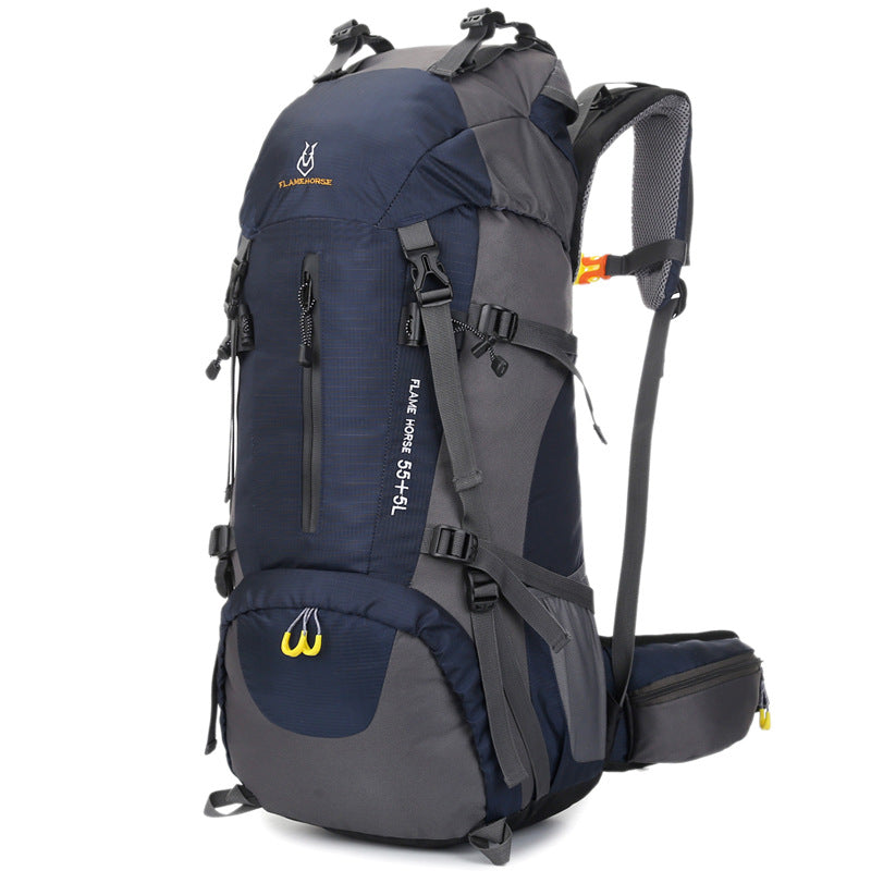 60L large capacity travel backpack nylon - Blue Force Sports