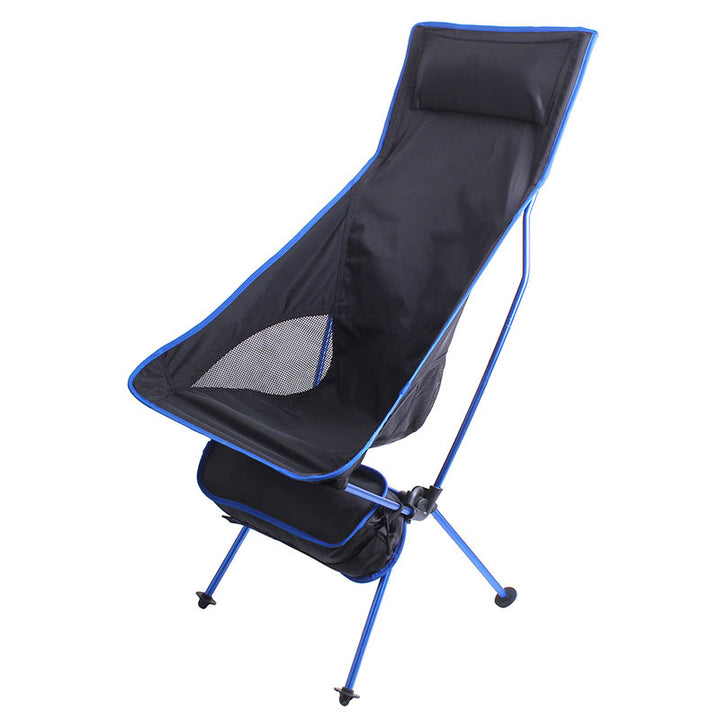 Large Outdoor Folding Fishing Chair With Pillow - Blue Force Sports