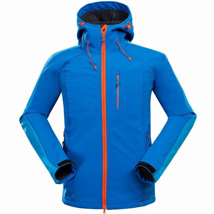 New foreign trade men outdoor mountaineering camping leisure sports clothing anti wind compound jacket soft shell jacket - Blue Force Sports