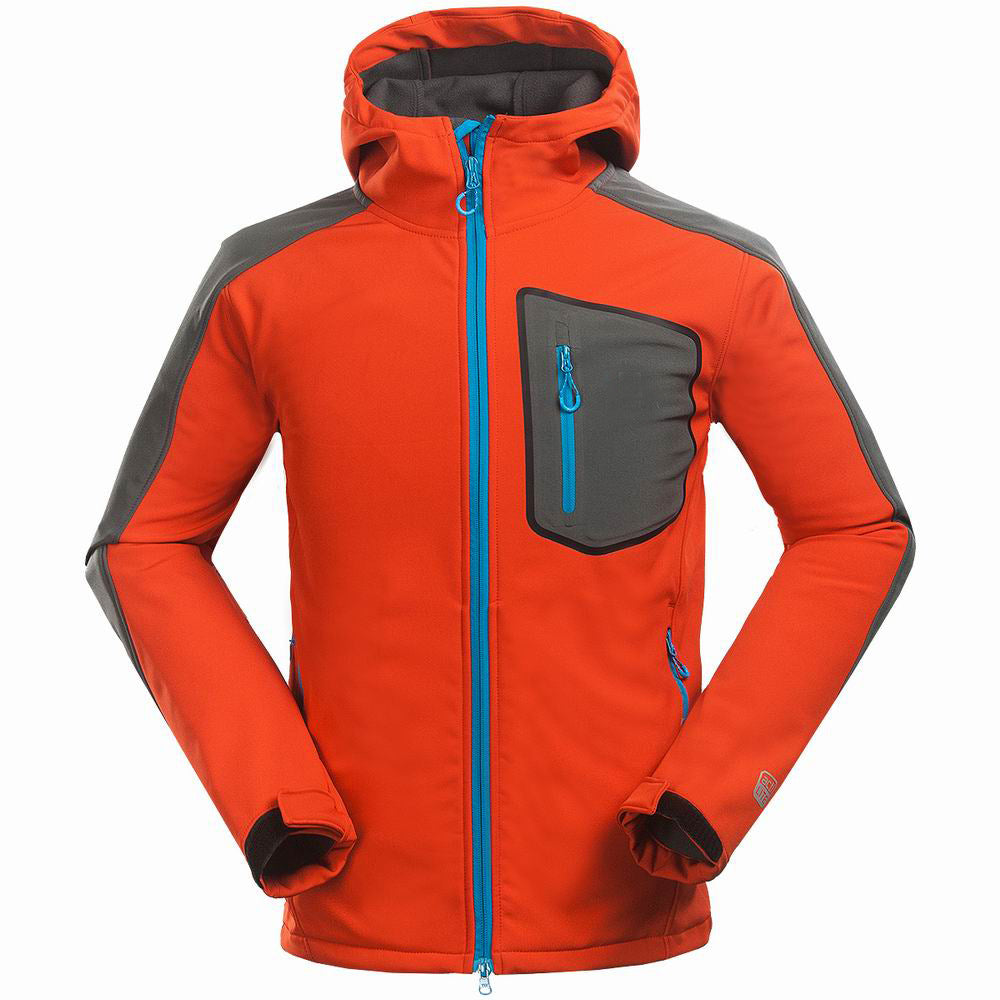 New Men's Outdoor Mountaineering And Leisure Sports Clothing Complex Soft Shell Jacket Jacket Jacket Jacket - Blue Force Sports