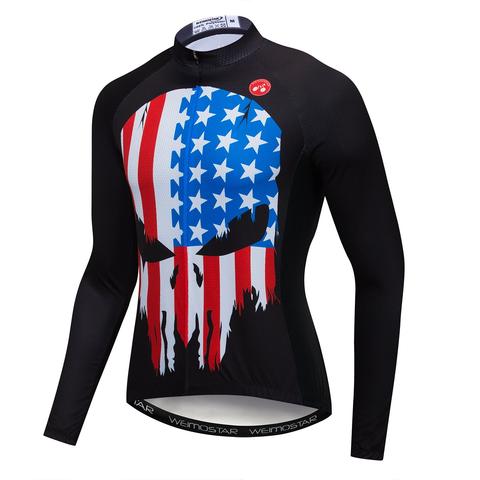 Customizable Men's Long Sleeve Cycling Jerseys With Fleece - Blue Force Sports