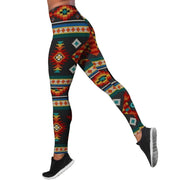 Ms high waist and the geometry dot printing pants - Blue Force Sports