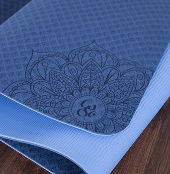 Two-color TPE Non-slip Yoga Mat Fitness Mat - Blue Force Sports