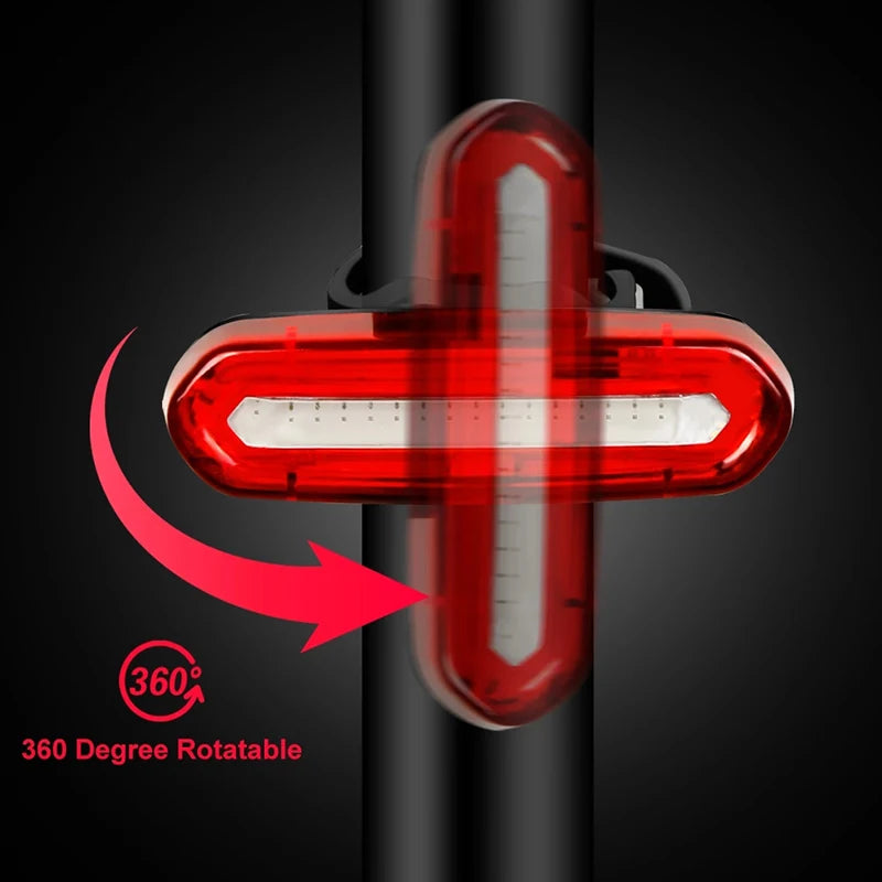 Wiederaufladbares LED-Rücklicht für Nachtfahrten per USB